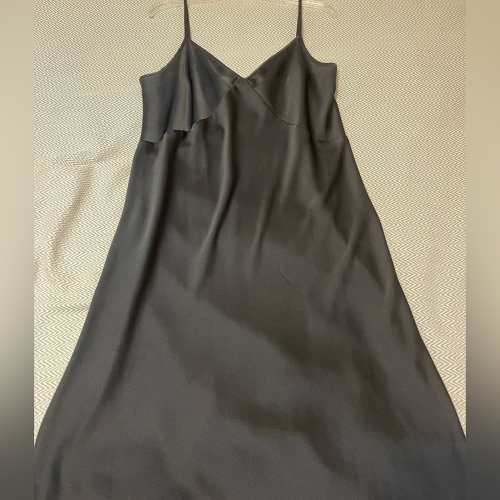 NWOT. Joie black spaghetti strap maxi slip dress. Adjustable straps. Size Lg.